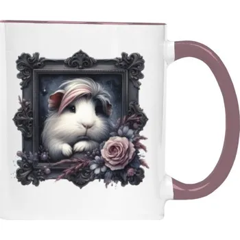 Hrnek malý barevný s potiskem portrét mazlíčka - morče