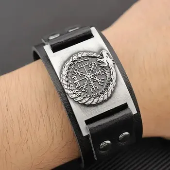 Náramek Náramek viking - kompas - vegvisir (11) - drak