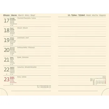 Diář Kapesní diář 2025 Flip černo/červený