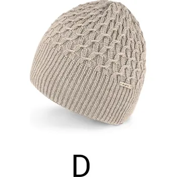 Čepice Dámská čepice 48-480 béžová melanž univerzální