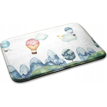 Koberec Krásný Velký Kobereček Podložka pro Děti Balónky nad horami 90x60 cm
