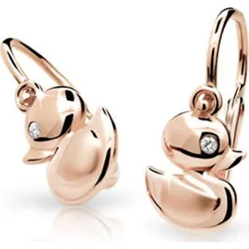 Náušnice Zlaté dětské náušnice kačenky z růžového zlata