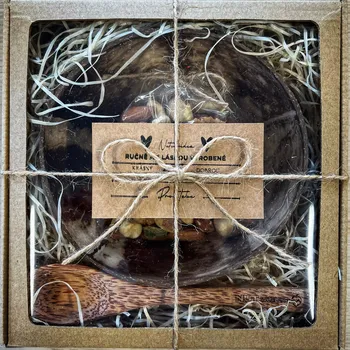 Nutworld.cz Dárkové balení - kokosová miska + lžička s oříšky