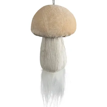Vánoční ozdoba VÁNOČNÍ DEKORACE MUSHROOM SADA 24KS 7X10 CM KRÉMOVÁ