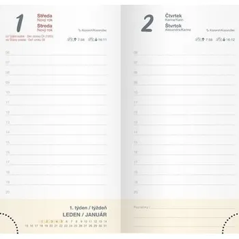 Diář Denní diář 2025 Lamino 2 s gumkou