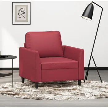 Křeslo vidaXL Křeslo 60 cm umělá kůže [359323] Barva: vínová červená