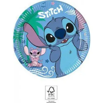 Procos Talíře papírové - Stitch & Angel 19,5 cm/8 ks