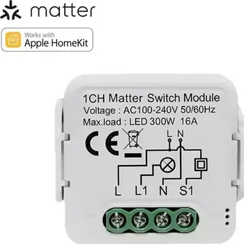 vypínač Mini Matter 1CH (Chytrý spínač mini Matter)