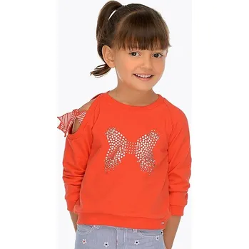 Dívčí svetr Svetr/mikina dívčí Mayoral bow - vel. 122,128 - 122, barva ovoce kaki