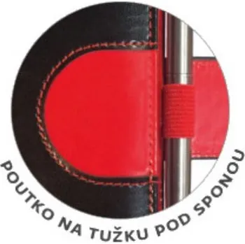 Diář Kapesní diář 2025 Flip červeno/černý