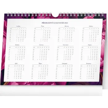 Kalendář Týdenní plánovací kalendář Pivoňky 2025 - stolní kalendář