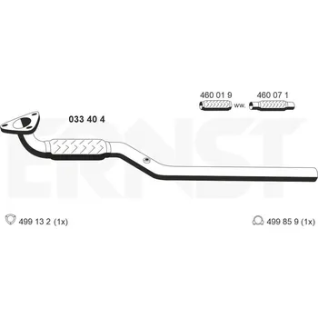 Výfuková trubka Výfuková trubka ERNST 033404