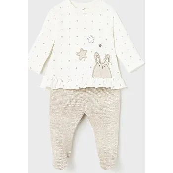 Dívčí kalhoty Set 2dílný dívčí Mayoral 1501 - tričko a kalhoty v dárkové krabičce - vel. 4-6m - 4-6m (vel. 70)