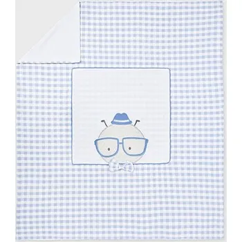 Dětská deka Deka chlapecká Mayoral 9084 s aplikací 83x83 cm v dárkové krabičce