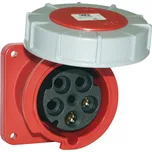 IEG 6345 zásuvka vestavná 4-pólová, 63A / 500V, 7h, IP67, příruba 100x100mm, přímá,POWER TWIST
