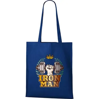 Nákupní taška DOBRÝ TRIKO Bavlněná taška s potiskem Iron man Barva: Královsky modrá