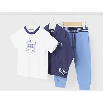 Set 3dílný chlapecký Mayoral 1843 - tričko, tepláky,mikina - vel. 80,86,98 - 98 (3 roky)