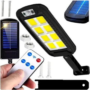 BERGE Solární LED COB lampa s pohybovým senzorem + dálkový ovladač ORAN 60W MQ0018