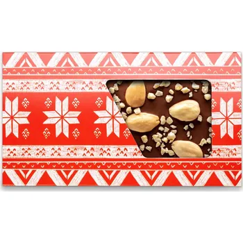 Čokoláda Choklid Vánoční dárek 55% čokoláda s mandlemi 60 g