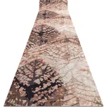 Associated Weavers Běhoun pogumovaný DIGITAL - LEAVES Listy béžový růžový Šíře: 120 cm