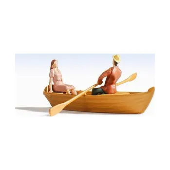 Modelová železnice Postavičky Romantika na loďce H0 - Noch 16800 (Figurky H0 1:87)