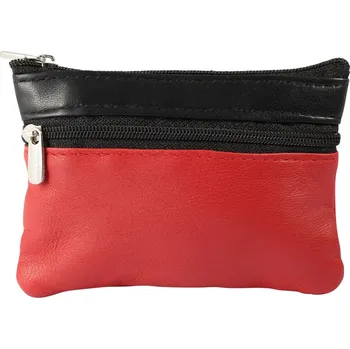 Pouzdro na klíče z pravé kůže Excellanc červeno černá