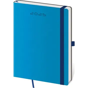 Diář Týdenní diář 2025 B6 Flexies modrý s poutkem