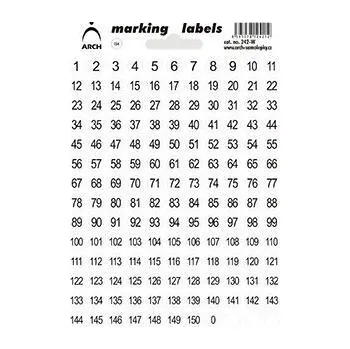 Samolepící etiketa Označovací etikety - kolečka 8mm s čísly