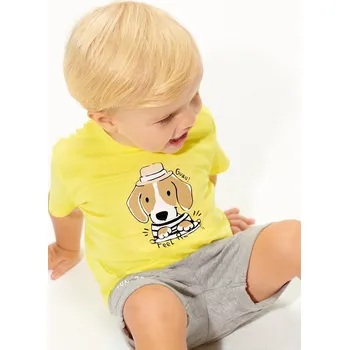 Set 3dílný chlapecký Mayoral - tričko, tílko, kraťasy - vel. 86,92 - 86 (18 měs.)