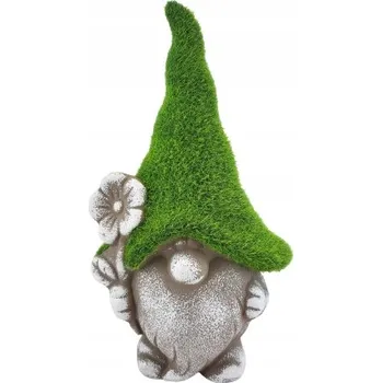 Zahradní dekorace Keramický skřítek s mechem Chrobotek 25 cm