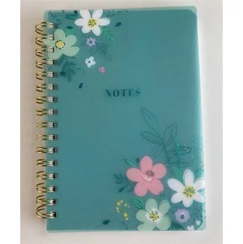 Blok Zelený blok s květinami A6