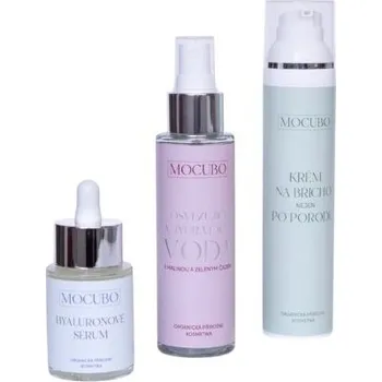 Pleťový krém Pečující sada (osvěžující hydratační voda, hyaluronové sérum, krém na břicho) MOCUBO