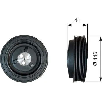 Řemenice, klikový hřídel GATES TVD1134