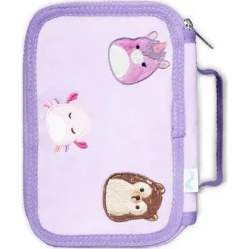Penál Squishmallows školní pouzdro fialové