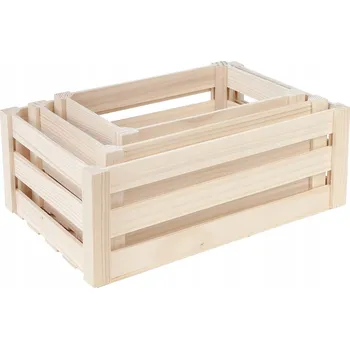 Úložný box Dřevia Dřevěná sada bedýnek 3v1