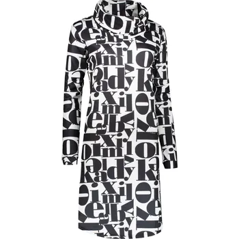 Dámská mikina Dámská prodloužená mikina KIXMI TRACY ČERNÁ/BÍLÁ XS