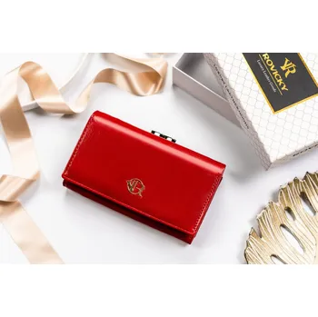 Peněženka Prostorná dámská peněženka z přírodní a ekologické kůže Barva: Červená