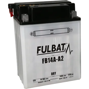 Auto-moto baterie Konvenční motocyklová baterie FULBAT FB14A-A2 (YB14A-A2) Včetně balení kyseliny KAWASAKI KEF 300 Lakota 2001-2003