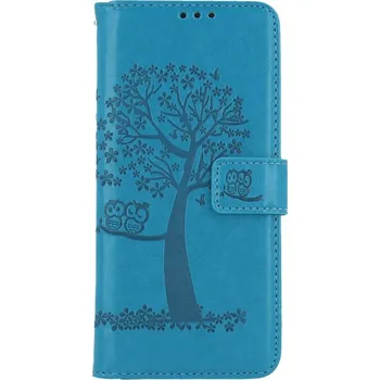 Pouzdro na mobilní telefon Pouzdro Xiaomi Redmi Note 11 knížkové Tyrkysový strom sovičky (kryt neboli obal na Xiaomi Redmi Note 11)