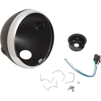 Elektroinstalace pro motocykl H/LAMP LUCAS 7" SHELL BLK 66-65068