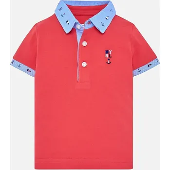 Chlapecké tričko Polo kotvy Mayoral - vel. 80,98 - červená krabí, 80 (12 měs.)