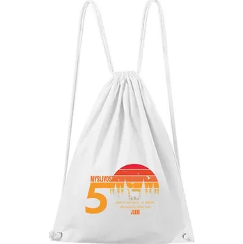 Sportovní batoh DOBRÝ TRIKO Bavlněný batoh 50 let myslivost Barva: Bílá