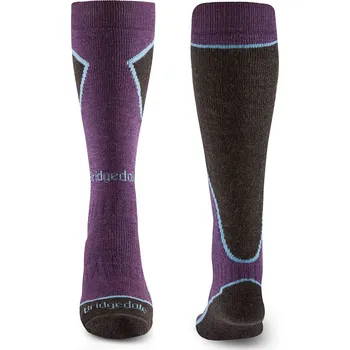 Dámské ponožky Podkolenky Bridgedale Ski Midweight Plus MP Over Calf W dark purple