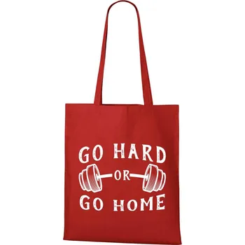 DOBRÝ TRIKO Bavlněná taška s potiskem Go hard Barva: Červená