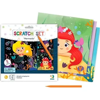 Škrabací obrázky Mořské panny 20 x 20 cm