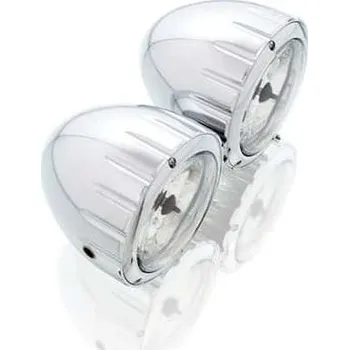 Elektroinstalace pro motocykl Světlo CUSTOMACCES TWIN FD0002J inox 90MM DE DIAM.3 1/2" FD0002J