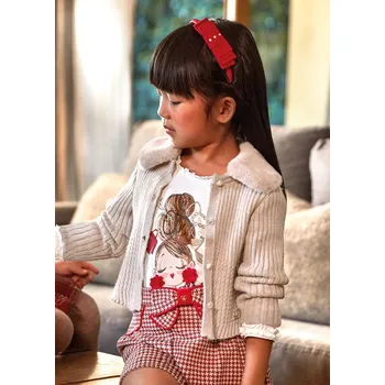 Dívčí svetr Dívčí svetřík s kožíškem Mayoral - vel. 104,110,116,128 - 104