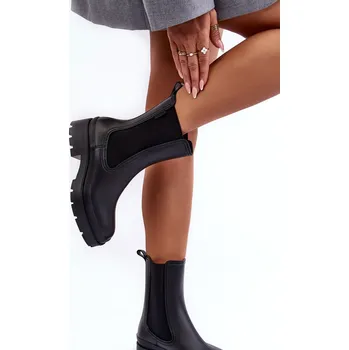 Dámské kozačky Matové Kalhoty Botky Big Star MM274695 Barva: Černá, Velikost: 39