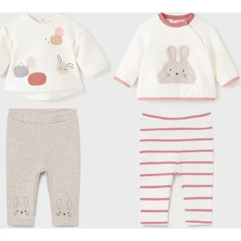 Set 4dílný dívčí - dvě trička a legínky Mayoral 2703 - vel. 74,80,86 - 74 (6-9 měs.)