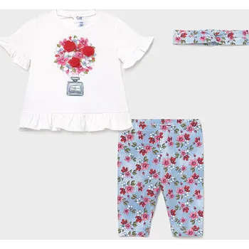 Dívčí kalhoty 3dílný set Mayoral dívčí - tričko,legíny, čelenka - vel. 80,86,92,98 - 80 (12 měs.)